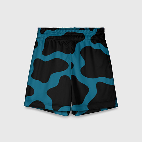 Детские шорты Синяя коровья расцветка / 3D-принт – фото 1