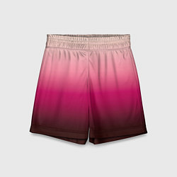 Шорты детские Градиент transcendent pink омбре, цвет: 3D-принт