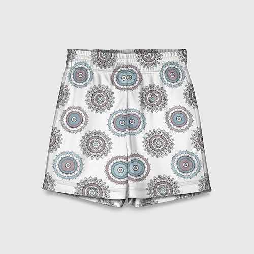 Детские шорты Круглый разноцветный узор мандала / 3D-принт – фото 1