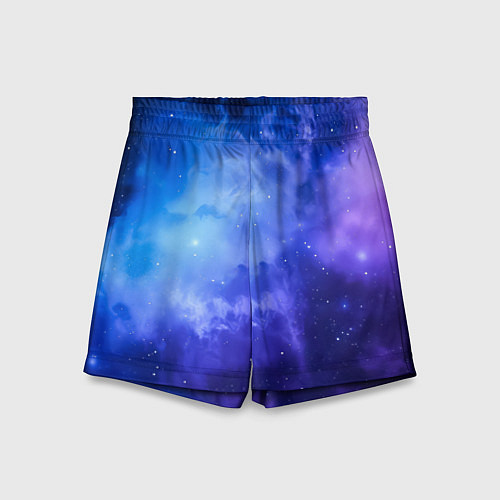 Детские шорты Неоновый яркий космос / 3D-принт – фото 1