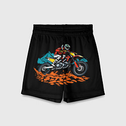 Шорты детские Motocross and mountains, цвет: 3D-принт