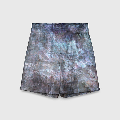 Детские шорты Абстракция - gray-blue hurricane / 3D-принт – фото 1