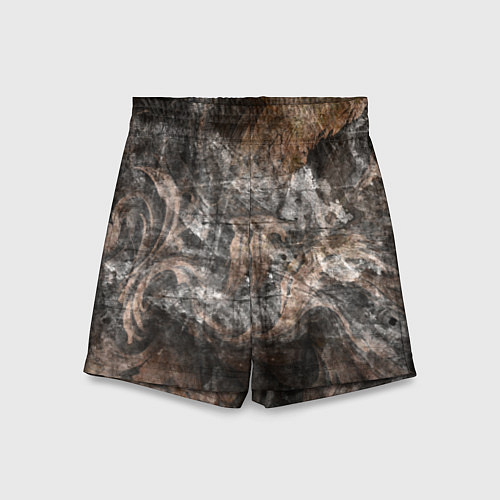 Детские шорты Абстракция - brown darkness / 3D-принт – фото 1