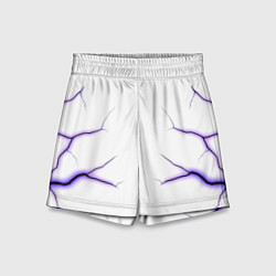 Шорты детские Color white purple, цвет: 3D-принт