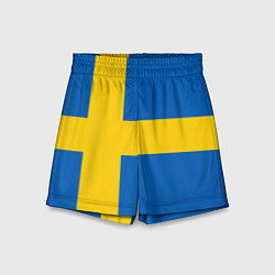 Шорты детские Швеция, цвет: 3D-принт