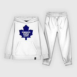 Костюм хлопковый детский Toronto Maple Leafs цвета белый — фото 1