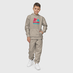 Костюм хлопковый детский Старшая сестренка, цвет: миндальный — фото 2