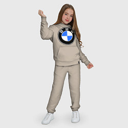 Костюм хлопковый детский Logo BMW, цвет: миндальный — фото 2