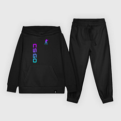 Костюм хлопковый детский CS GO NEON, цвет: черный