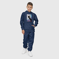 Костюм хлопковый детский Ghostrunner Гостраннер, цвет: тёмно-синий — фото 2