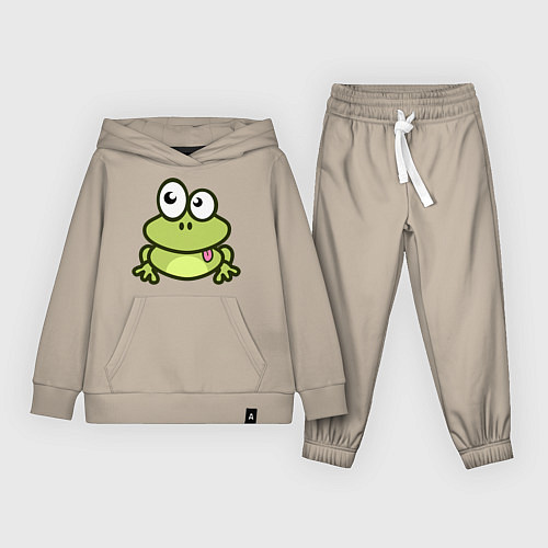 Детский костюм Забавный зеленый лягушонок / Миндальный – фото 1