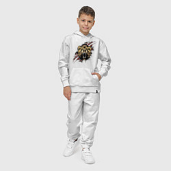 Костюм хлопковый детский Голова медведя, цвет: белый — фото 2