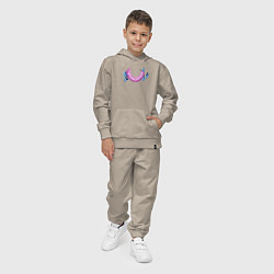 Костюм хлопковый детский Long Wobble Dog, цвет: миндальный — фото 2