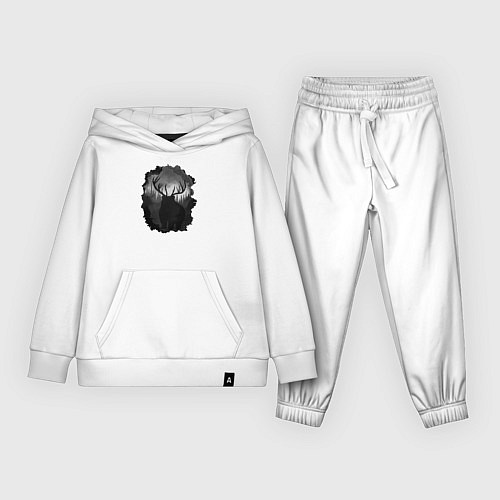 Детский костюм Медведь с рогами / Белый – фото 1