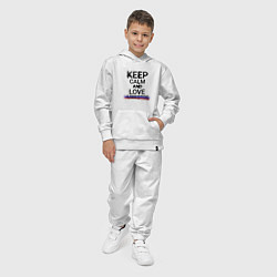 Костюм хлопковый детский Keep calm Asbestos Асбест, цвет: белый — фото 2
