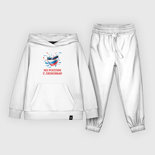 Детский костюм Сердце Из России с Любовью / Белый – фото 1