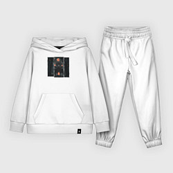 Костюм хлопковый детский Оранжевая луна и медведь шаман, цвет: белый