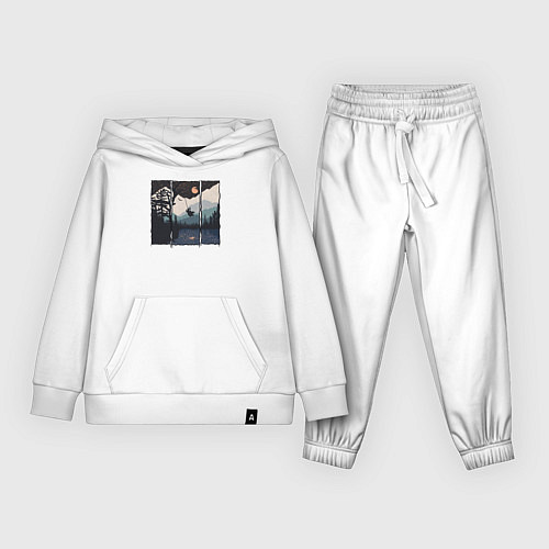 Детский костюм Оранжевая луна и тарзанка / Белый – фото 1