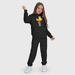 Костюм хлопковый детский Барт Симпсон - единорог, цвет: черный — фото 2