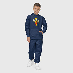 Костюм хлопковый детский Барт Симпсон - купидон, цвет: тёмно-синий — фото 2