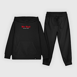 Костюм хлопковый детский Mid night racing team jdm style, цвет: черный