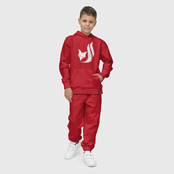 Костюм хлопковый детский Лиса схематичное лого, цвет: красный — фото 2