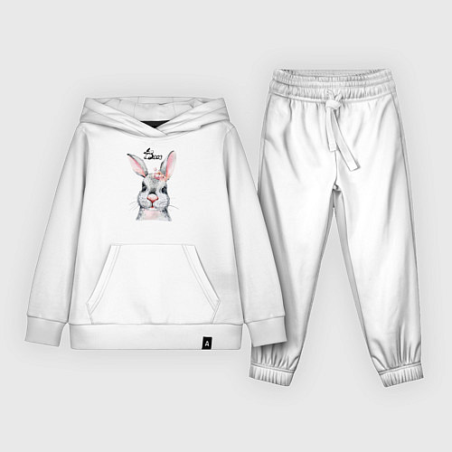 Детский костюм Кролик - символ 2023 года / Белый – фото 1