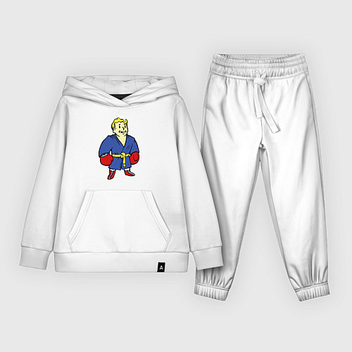 Детский костюм Vault boy - boxer / Белый – фото 1