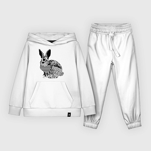 Детский костюм Rabbit in patterns / Белый – фото 1