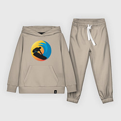 Костюм хлопковый детский Вейк-парк Буксир, цвет: миндальный