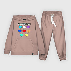 Костюм хлопковый детский Undertale - души 8 людей, цвет: пыльно-розовый