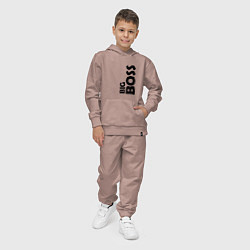 Костюм хлопковый детский BIG BOSS - темная, цвет: пыльно-розовый — фото 2