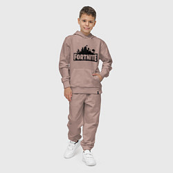 Костюм хлопковый детский Fortnite style, цвет: пыльно-розовый — фото 2
