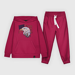 Костюм хлопковый детский American eagle, цвет: маджента
