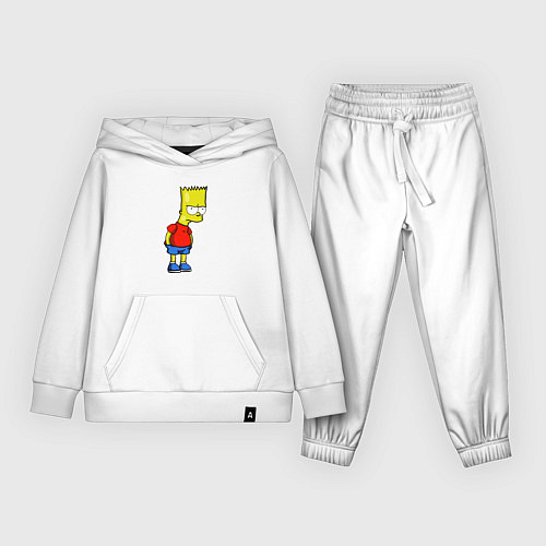 Детский костюм Недовольный Барт / Белый – фото 1