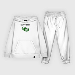 Костюм хлопковый детский Легкие деньги, цвет: белый