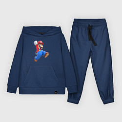 Костюм хлопковый детский Марио прыгает, цвет: тёмно-синий
