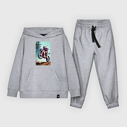 Костюм хлопковый детский Мотокросс - экстрим, цвет: меланж