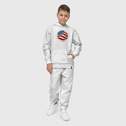 Костюм хлопковый детский Flag USA, цвет: белый — фото 2