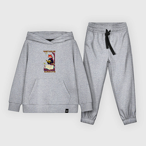 Детский костюм Красная панда читает / Меланж – фото 1