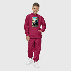 Костюм хлопковый детский Элон Маск, цвет: маджента — фото 2