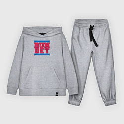 Костюм хлопковый детский Run Detroit Pistons, цвет: меланж