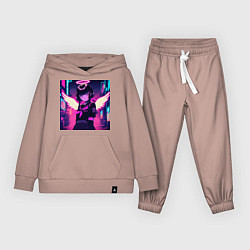 Детский костюм Милая аниме девушка-ангел с темными волосами