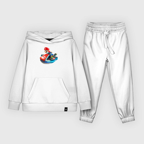 Детский костюм Марио на машине / Белый – фото 1
