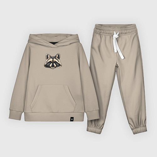 Детский костюм Енотик голова / Миндальный – фото 1