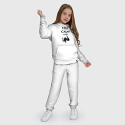 Костюм хлопковый детский Keep calm and judo, цвет: белый — фото 2