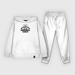 Костюм хлопковый детский Лучший в мире гандбольный тренер, цвет: белый