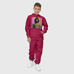 Костюм хлопковый детский Jim Morrison Galo Glitch Art, цвет: маджента — фото 2