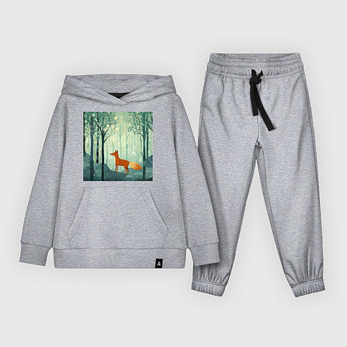 Детский костюм Рыжая лисичка в лесу / Меланж – фото 1