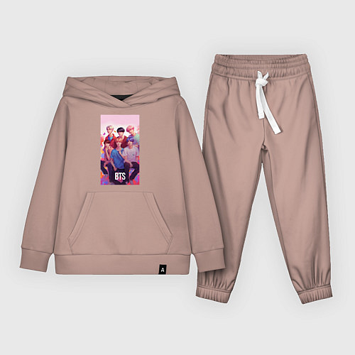 Детский костюм BTS art anime style / Пыльно-розовый – фото 1
